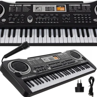 KEYBOARD DLA DZIECI ORGANY Z MIKROFONEM ELEKTRYCZNE DO NAUKI GRY + ZASILACZ - Instrumenty muzyczne dla dzieci - miniaturka - grafika 1