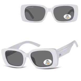 Prostokątne okulary przeciwsłoneczne z polaryzacją MP194D Białe - Okulary korekcyjne, oprawki, szkła - miniaturka - grafika 1