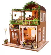 Zabawki kreatywne - Habarri Habarri Miniaturowy domek Kawiarenka pod tęczą M906 - miniaturka - grafika 1