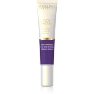 Kosmetyki pod oczy - Eveline Gold & Retinol Przeciwzmarszczkowy Krem-serum pod oczy i na powieki na dzień i noc 15ml - miniaturka - grafika 1