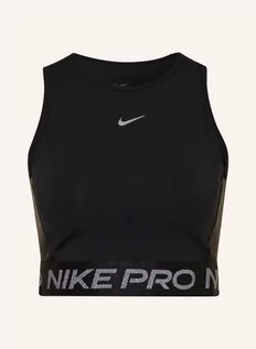 Koszulki i topy damskie - Nike Krótki Top Dri-Fit Pro schwarz - grafika 1