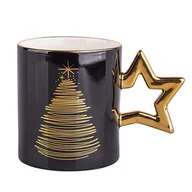 Kubki - Altom Kubek Golden Christmas 350ml czarny - miniaturka - grafika 1