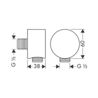 Akcesoria do armatury i ceramiki - Hansgrohe 27451990 27451990 - miniaturka - grafika 1