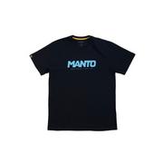 Koszulki sportowe męskie - MANTO T-Shirt Koszulka Gym 2.0 Czarna - miniaturka - grafika 1