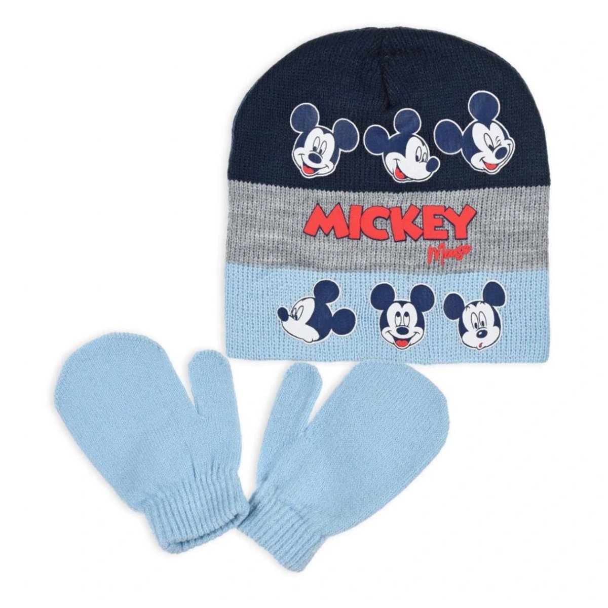 Komplet czapka rękawiczki Disney Myszka Mickey zimowa jesienna dla chłopca