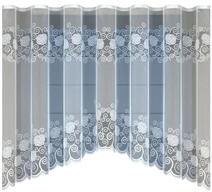 Biała żakardowa firanka z taśmą  243840 140 x 300cm  MONDOMI - Firany Biała żakardowa firanka z taśmą  243840 140 x 300cm  MONDOMI - Firany - miniaturka - grafika 1