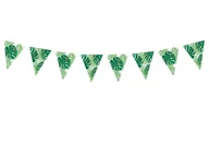 Dekoracje sali - Party Deco Baner flagi Aloha Liście - 1,3 m - 1 szt. FLG20 - miniaturka - grafika 1