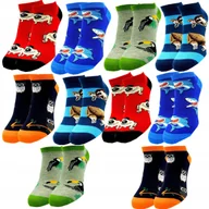 Skarpetki męskie - SKARPETY MĘSKIE STOPKI BAWEŁNIANE KOLOROWE KRÓTKIE SKARPETKI 10 PAR 40/43 - miniaturka - grafika 1