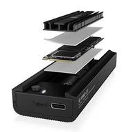 Stacje dokujące i replikatory portów - IcyBox Stacja dokująca IB-180MC-C31 M.2 NVMe&SATA Docking, USB 3.2 (Gen2) Type-C, Aluminium - miniaturka - grafika 1