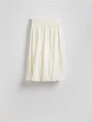 Spódnice - Reserved - Spódnica bombka z wiskozą - złamana biel - miniaturka - grafika 1