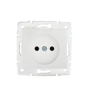 Gniazdka elektryczne - Kanlux Gniazdo zasilające pojedyncze DOMO 01-1210-102 bi 24729 - miniaturka - grafika 1
