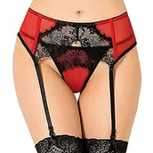 Majtki damskie - Queen Lingerie Stringi z koronkowym paskiem na szelkach 100 g - miniaturka - grafika 1
