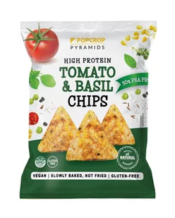 Popcrop - Chipsy proteinowe o smaku pomidorowo-bazyliowym, 60 g - Chipsy - miniaturka - grafika 1