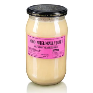MIÓD WIELOKWIATOWY 1050g, Pasieka z Pasją Hawran, pyszny, 100 lat tradycji, słodki, nierozgrzewany - Miód - miniaturka - grafika 1
