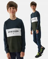 Bluzy dla chłopców - 4F Bluza Chłopięca Dresowa Sportowa Nierozpinana - miniaturka - grafika 1