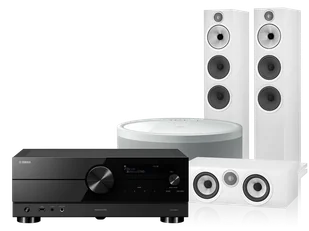 Kino domowe Yamaha RX-A2A (czarny) + 603 S3 + HTM6 S3 + MusicCast 50 (biały) - Kino domowe - miniaturka - grafika 1