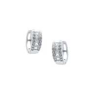 Biżuteria dla dzieci - Srebrne kolczyki 925 Delikatne kółeczka cyrkonie - miniaturka - grafika 1