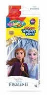 Przybory szkolne - Farby tempera w tubach Colorino Kids 12 kolorów 12 ml Frozen - miniaturka - grafika 1