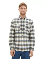 Koszule męskie - TOM TAILOR koszula męska, 32275 - Off White Colorful Check, L - miniaturka - grafika 1