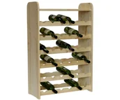 Pozostałe akcesoria barmańskie - Drewniany regał stojak na wino z półką - RW31 na 36 butelek Naturalny Drewno sosnowe / Wamar-Sosenka - miniaturka - grafika 1