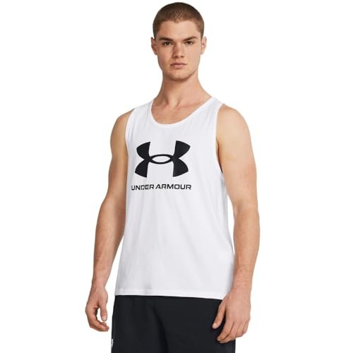 Under Armour UA Sportstyle Logo Tank, biały/czarny, 3XL