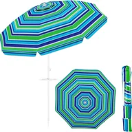 Parasole ogrodowe - Parasol przeciwsłoneczny, 200 cm, na plażę, z uchwytem na napoje, zginany o 30°, ochrona przed słońcem z ostrzem do wbijania w ziemię, na balkon, do - miniaturka - grafika 1