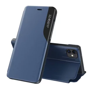 Eco Leather View Case elegancki futerał etui z klapką i funkcją podstawki iPhone 13 Pro Max niebieski - Etui i futerały do telefonów - miniaturka - grafika 1