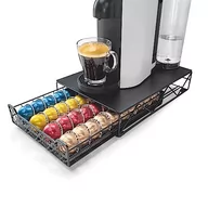 Akcesoria i części do ekspresów do kawy - RECAPS Pojemnik na kapsułki do kawy Pojemnik na kapsułki Kapsułki z kawą Organizer do kuchni Kompatybilny ze Vertuoline 40 kapsułek w kolorze czarnym - miniaturka - grafika 1