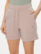 Spodenki damskie - Guess Szorty sportowe Elly V2YD10 K7UW2 Beżowy Relaxed Fit - miniaturka - grafika 1