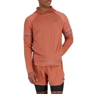 Bluzy sportowe męskie - Bluza New Balance MT31289MHY - pomarańczowa - miniaturka - grafika 1