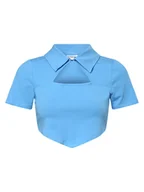 Koszulki i topy damskie - Noisy May - T-shirt damski  Kirsten, niebieski - miniaturka - grafika 1