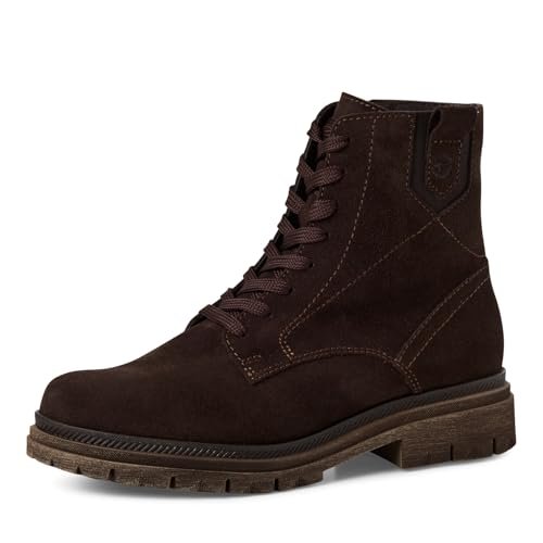 Tamaris Damskie sztyblety Lace Boot Flat 1-25217-45, Mocca, 39 EU, Mocca, 39 EU