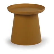 Ławy i stoliki kawowe - Plastikowy stolik kawowy FUNGO, średnica 500 mm, ochra - miniaturka - grafika 1