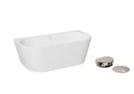 Wanny - Wanna wolnostojąca Besco Vica New 170x80 cm owalna biały połysk syfon chrom WAS -170VNN - miniaturka - grafika 1