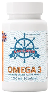 Navigator, Omega 3 Epa 180 Mg Dha 120 Mg, 30 Kaps. - Witaminy i minerały - miniaturka - grafika 1
