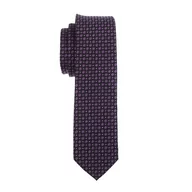 Krawaty i muchy męskie - Krawat wąski czarno-fioletowy w mikrowzór EM 28 - EM Men's Accessories - miniaturka - grafika 1