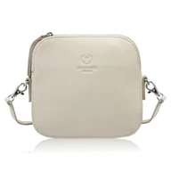 Torebki damskie - Mała torebka damska skórzana kopertówka na ramię crossbody do ręki beżowa AY-24-BG - miniaturka - grafika 1