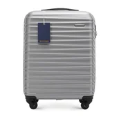 Walizki - Mała walizka z ABS - u i identyfikator z logo WITTCHEN szara - miniaturka - grafika 1