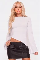 Bluzki damskie - Prettylittlething Bluzka Z Długim Rękawem 42 Ejc - miniaturka - grafika 1