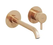 Baterie umywalkowe - Ravak Espirit - Podtynkowa bateria umywalkowa, montaż 2-otworowy, szczotkowane różowe złoto X070352 - miniaturka - grafika 1