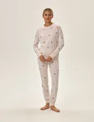 Piżamy damskie - Piżama Jeanette - beżowy L - miniaturka - grafika 1