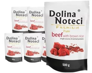 Dolina Noteci Premium Pure Wołowina Z Ryżem Brązowym 10X500G - Mokra karma dla psów - miniaturka - grafika 1