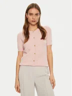 Swetry damskie - Tommy Hilfiger Kardigan WW0WW43958 Różowy Regular Fit - miniaturka - grafika 1