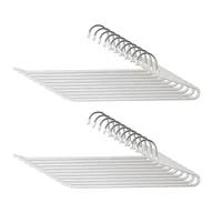 Skarpetki dla dzieci - Relaxdays Wieszak na spodnie, zestaw 20 szt., antypoślizgowe wieszaki na ubrania, oszczędność miejsca, wys. x gł.: 17,5 x 35 x 0,5 cm, wieszak na garnitur, biały - miniaturka - grafika 1