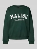 Bluzy damskie - Bluza o kroju regular fit z bawełny z nadrukiem z napisem model ‘SWEAT LIFE’ - miniaturka - grafika 1