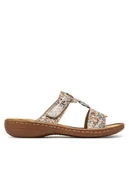 Klapki i japonki damskie - Rieker Klapki 608A0-93 Kolorowy - miniaturka - grafika 1