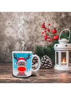 Sztućce dla dzieci - Thumbs Up Kubek "Reindeer" w kolorze błękitno-czerwonym z funkcją zmiany kolorów - miniaturka - grafika 1