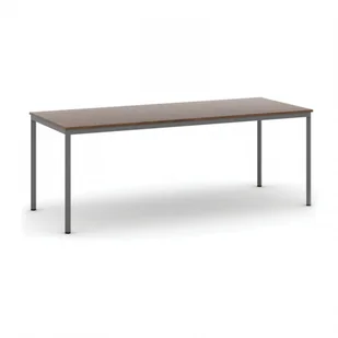 B2B Partner Stół do jadalni 2000 x 800 mm, blat orzech, nogi ciemnoszare 555712 - Stoły - miniaturka - grafika 1