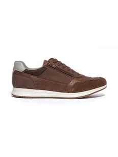 Geox Sneakersy "Avery" w kolorze brązowym - Trampki męskie - miniaturka - grafika 1