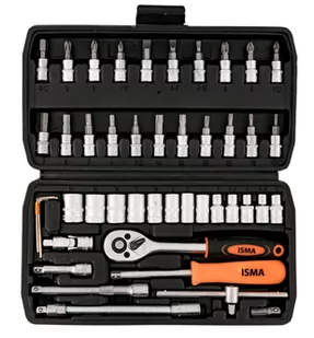 Zestaw kluczy nasadowych 1/4" 46 elementów TORX HEX PZ PH w walizce - Śrubokręty - miniaturka - grafika 3